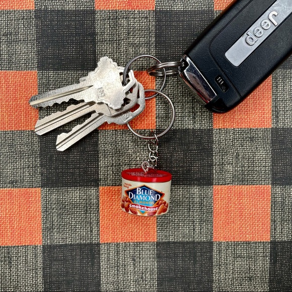 Smokehouse Almonds Keychain | Handmade | Mini Brands | Quirky | Fun | NWOT - Picture 2 of 15